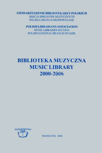 Okładka Biblioteka muzyczna 2000-2006