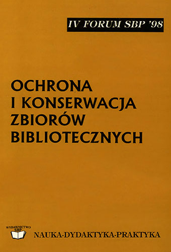 Okładka Konserwacja i zabezpieczanie zbiorów w Bibliotece Głównej UMK w Toruniu