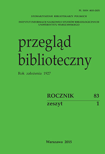 Okładka Jacek Wojciechowski: Biblioteki w nowym otoczeniu. Warszawa: Wydaw. SBP, 2014, 333 s., [1], ISBN 978–83–64203–27–5