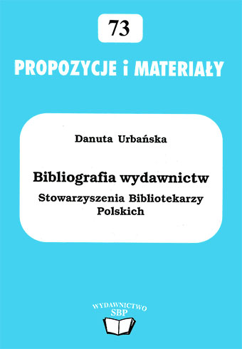 Okładka Bibliografia wydawnictw