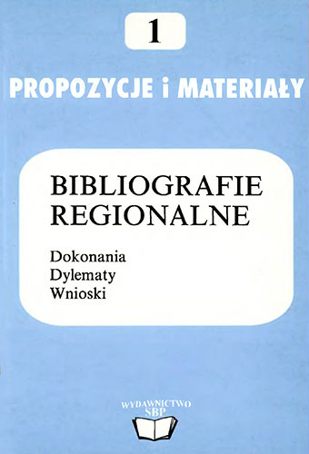 Okładka Bibliografie regionalne
