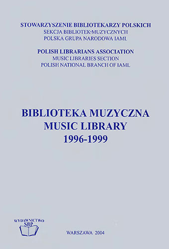 Okładka Biblioteka muzyczna 1996-1999