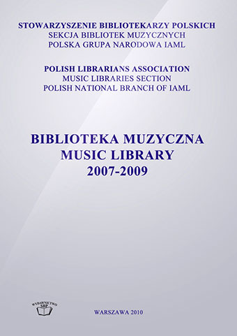 Okładka Biblioteka muzyczna 2007-2009