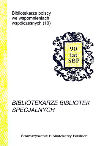 Okładka Bibliotekarze bibliotek specjalnych