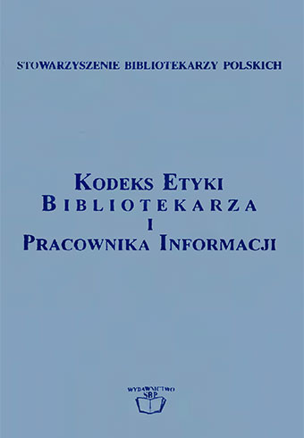 Okładka Kodeks etyki bibliotekarza i pracownika informacji