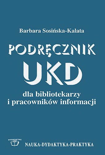 Okładka Podręcznik UKD dla bibliotekarzy i pracowników informacji