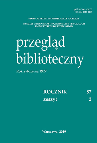 Książka – Naród – Państwo. Czechosłowacka ustawa o bibliotekach publicznych z 1919 roku